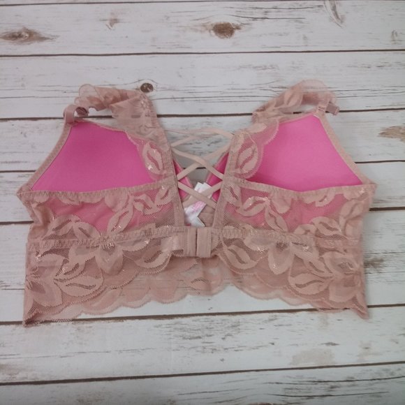 Victoria Secret PINK Rose Lace Lightly Padded Bra - Picture 2 of 5